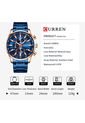 Reloj Curren 8351 Cronógrafo Todo Funcional Acero - Azul de Curren