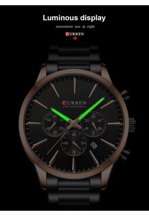 Reloj Curren 8435 Cronógrafo Bisel Bronce - Negro