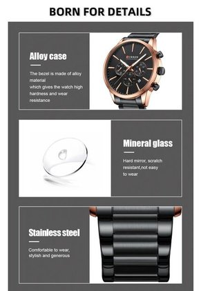 Reloj Curren 8435 Cronógrafo Bisel Bronce - Negro