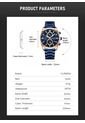 Reloj Curren 8445 Cronógrafo Tablero Azul - Azul de Curren