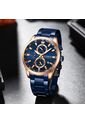 Reloj Curren 8445 Cronógrafo Tablero Azul - Azul de Curren
