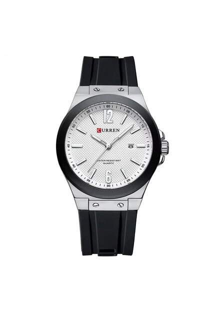 Reloj Curren 8467 Deportivo Tablero Blanco - Negro