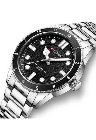 Reloj Curren 8450 Clasico Tablero Negro - Plata Curren