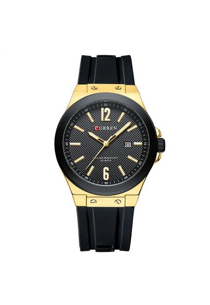 Reloj Curren 8467 Deportivo Marco Dorado - Negro