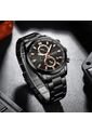Reloj Curren 8445 Cronógrafo Tablero Negro - Negro de Curren