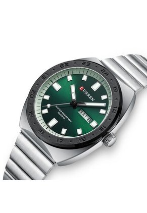 Reloj Curren 8473 Clasico Tablero Verde - Plata