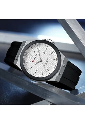Reloj Curren 8467 Deportivo Tablero Blanco - Negro