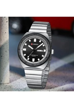 Reloj Curren 8473 Clasico Tablero Negro - Plata