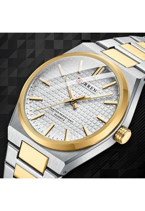 Reloj Curren 8439 Clasico Tablero Blanco - Bicolor