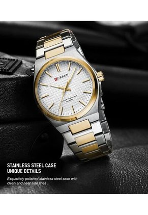 Reloj Curren 8439 Clasico Tablero Blanco - Bicolor
