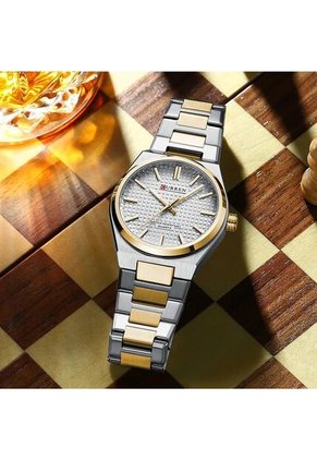 Reloj Curren 8439 Clasico Tablero Blanco - Bicolor