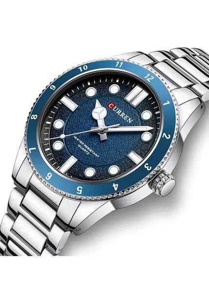 Reloj Curren 8450 Clasico Tablero Azul - Plata