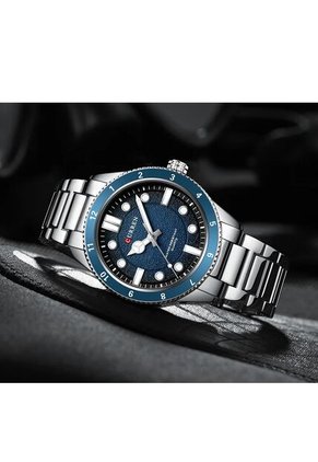 Reloj Curren 8450 Clasico Tablero Azul - Plata