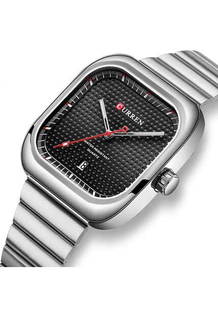 Reloj Curren 8460 Clasico Tablero Negro - Plata