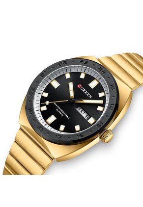 Reloj Curren 8473 Clasico Tablero Negro - Dorado