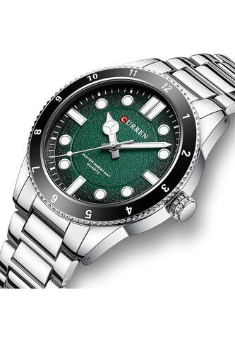 Reloj Curren 8450 Clasico Tablero Verde - Plata Curren