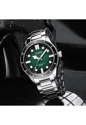 Reloj Curren 8450 Clasico Tablero Verde - Plata