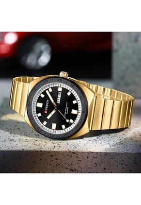 Reloj Curren 8473 Clasico Tablero Negro - Dorado
