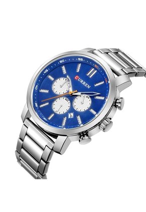 Reloj Curren 8315 Cronógrafo Tablero Azul - Plata