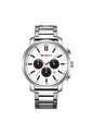 Reloj Curren 8315 Cronógrafo Tablero Blanco - Plata de Curren