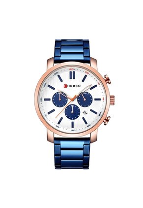 Reloj Curren 8315 Cronógrafo Tablero Blanco - Azul