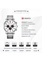 Reloj Curren 8315 Cronógrafo Tablero Blanco - Plata de Curren