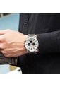 Reloj Curren 8315 Cronógrafo Tablero Blanco - Plata de Curren
