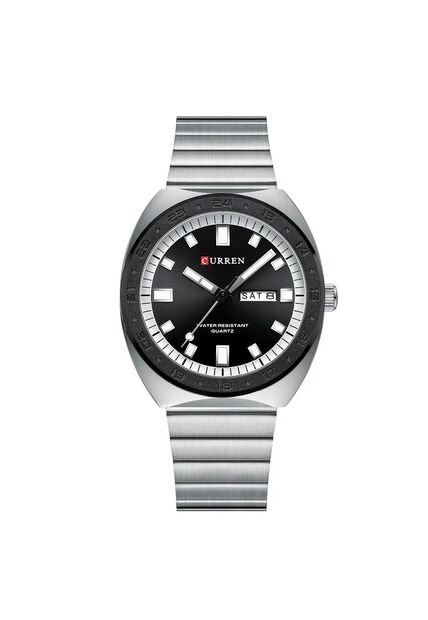 Reloj Curren 8473 Clasico Tablero Negro - Plata