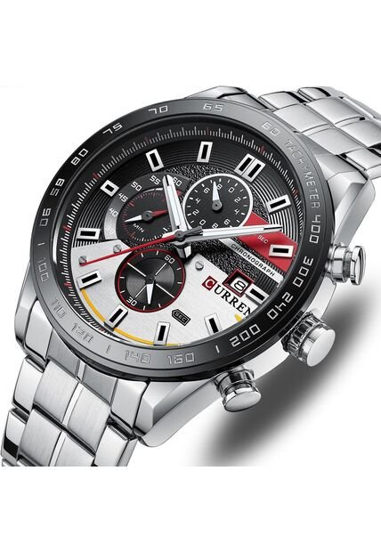 Reloj Curren 8410 Cronógrafo - Plata