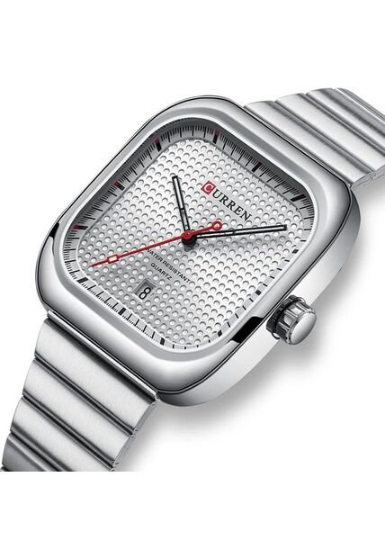 Reloj Curren 8460 Clasico Tablero Blanco - Plata