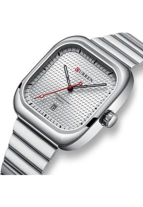 Reloj Curren 8460 Clasico Tablero Blanco - Plata