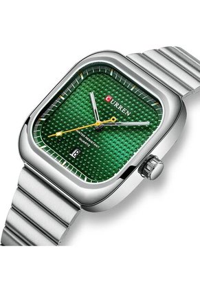 Reloj Curren 8460 Clasico Tablero Verde - Plata