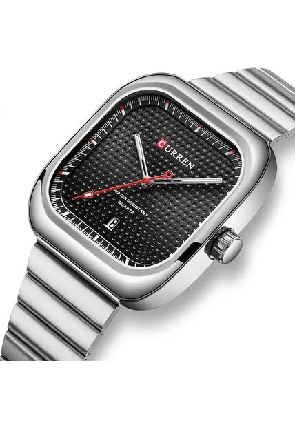 Reloj Curren 8460 Clasico Tablero Negro - Plata
