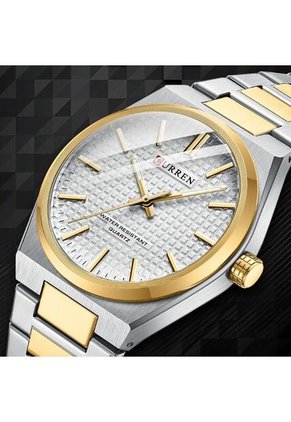 Reloj Curren 8439 Clasico Tablero Blanco - Bicolor
