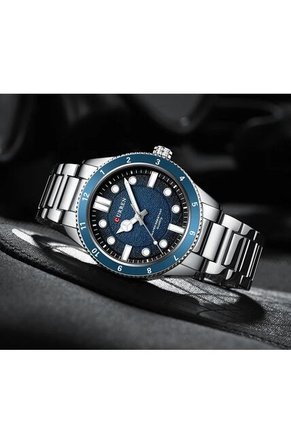 Reloj Curren 8450 Clasico Tablero Azul - Plata