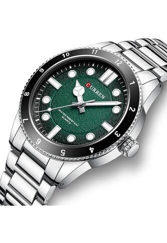Reloj Curren 8450 Clasico Tablero Verde - Plata Curren