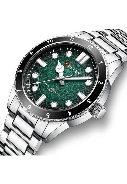 Reloj Curren 8450 Clasico Tablero Verde - Plata