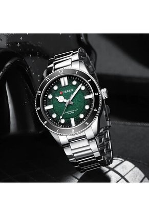 Reloj Curren 8450 Clasico Tablero Verde - Plata