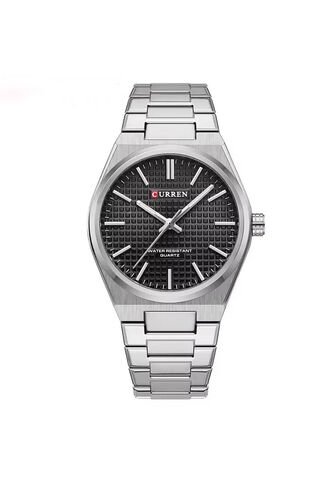 Reloj Curren 8439 Clasico Tablero Negro - Plateado Curren