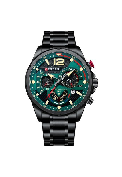 Reloj Curren 8395 Cronógrafo Marco Verde - Negro - Compra Ahora