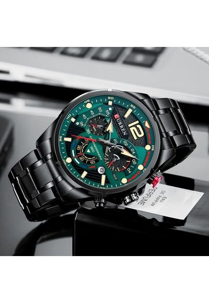 Reloj Curren 8395 Cronógrafo Marco Verde - Negro - Compra Ahora