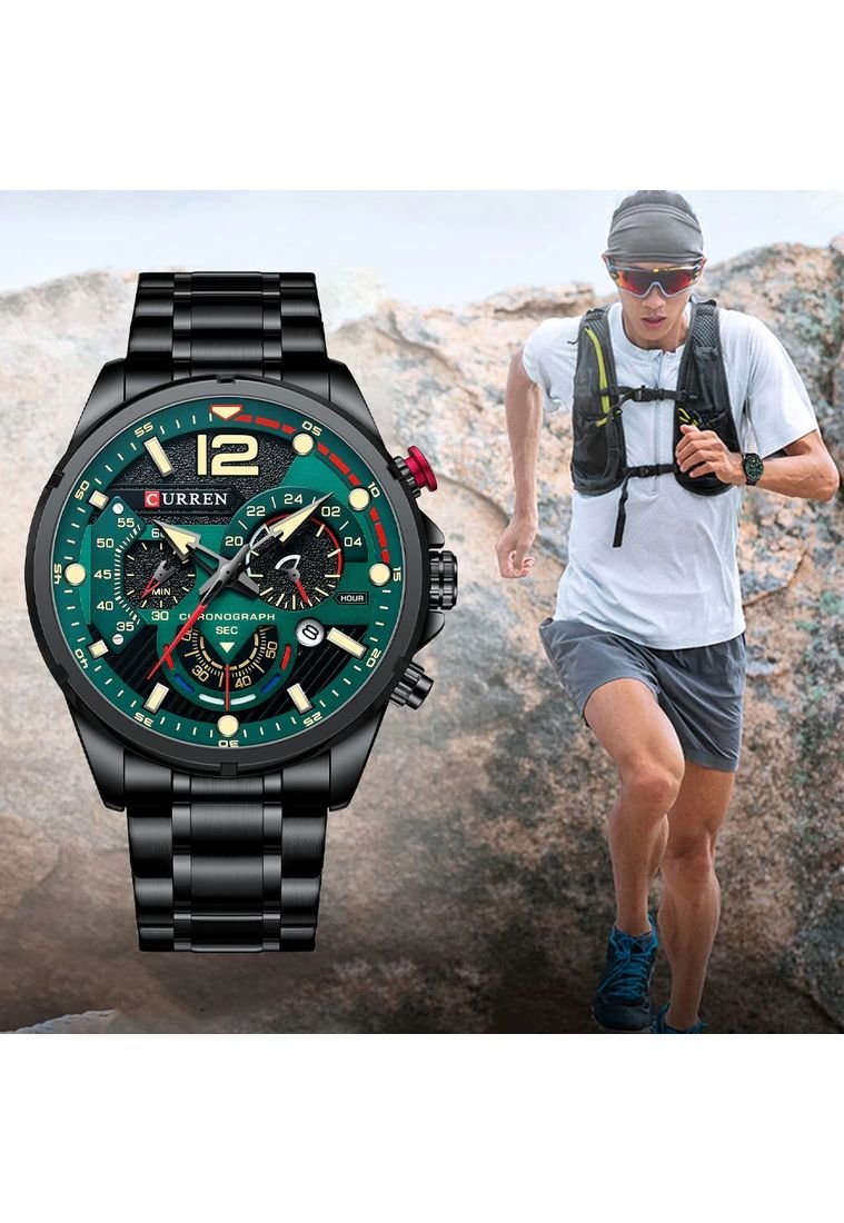 Reloj Curren 8395 Cronógrafo Marco Verde - Negro - Compra Ahora