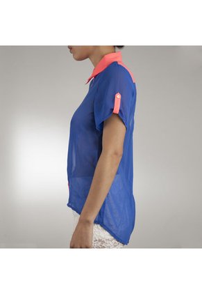 Blusa Dafiti Moda Roly Poly Azul-Fucsia