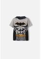 Camiseta De Batman Manga Corta Gris Para Niño 2T A 5T 5T de DC COMICS