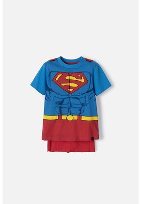 Camiseta De Superman Azul Y Roja Con Manualidad 3D Para Niño 2T A 5T 2T