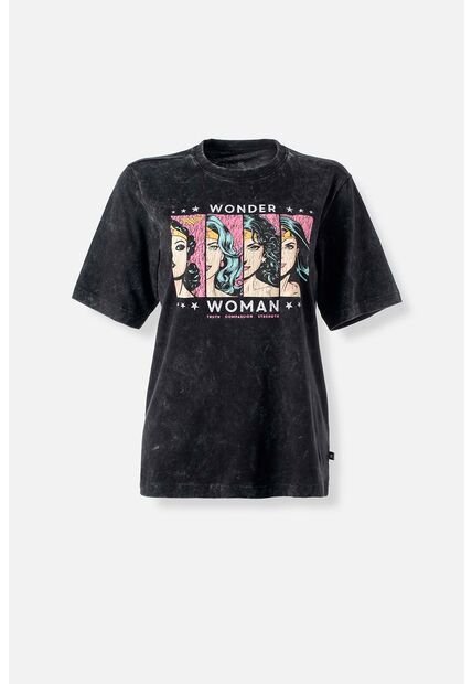 Camiseta De Wonder Woman Regular Fit Para Mujer M