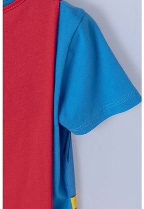 Camiseta De Superman Azul Y Roja Con Manualidad 3D Para Niño 2T A 5T 2T