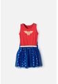 Vestido De Wonder Woman Con Capa De Estrellas Removible Para Niña 4 de DC COMICS