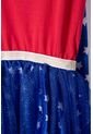 Vestido De Wonder Woman Con Capa De Estrellas Removible Para Niña 4 de DC COMICS