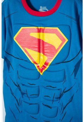 Camiseta De Superman Con Capa Azul Y Rojo Para Niño 8